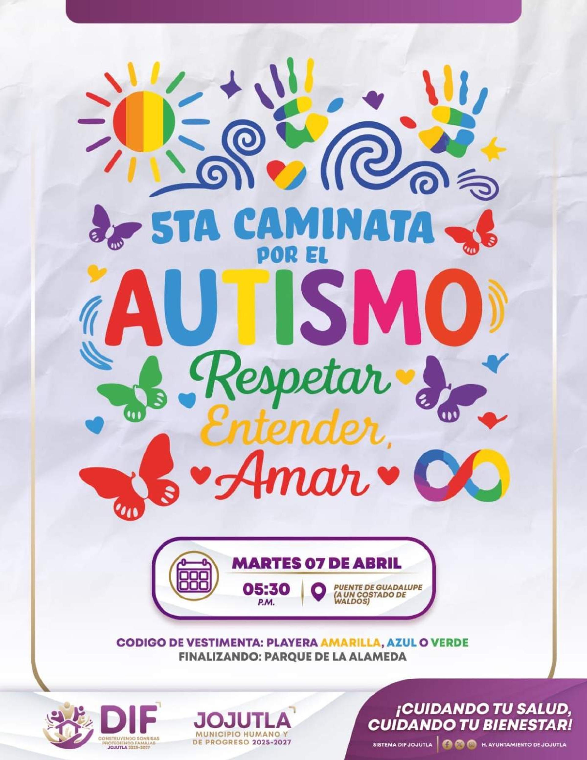 Convocan a caminata por el autismo en Jojutla