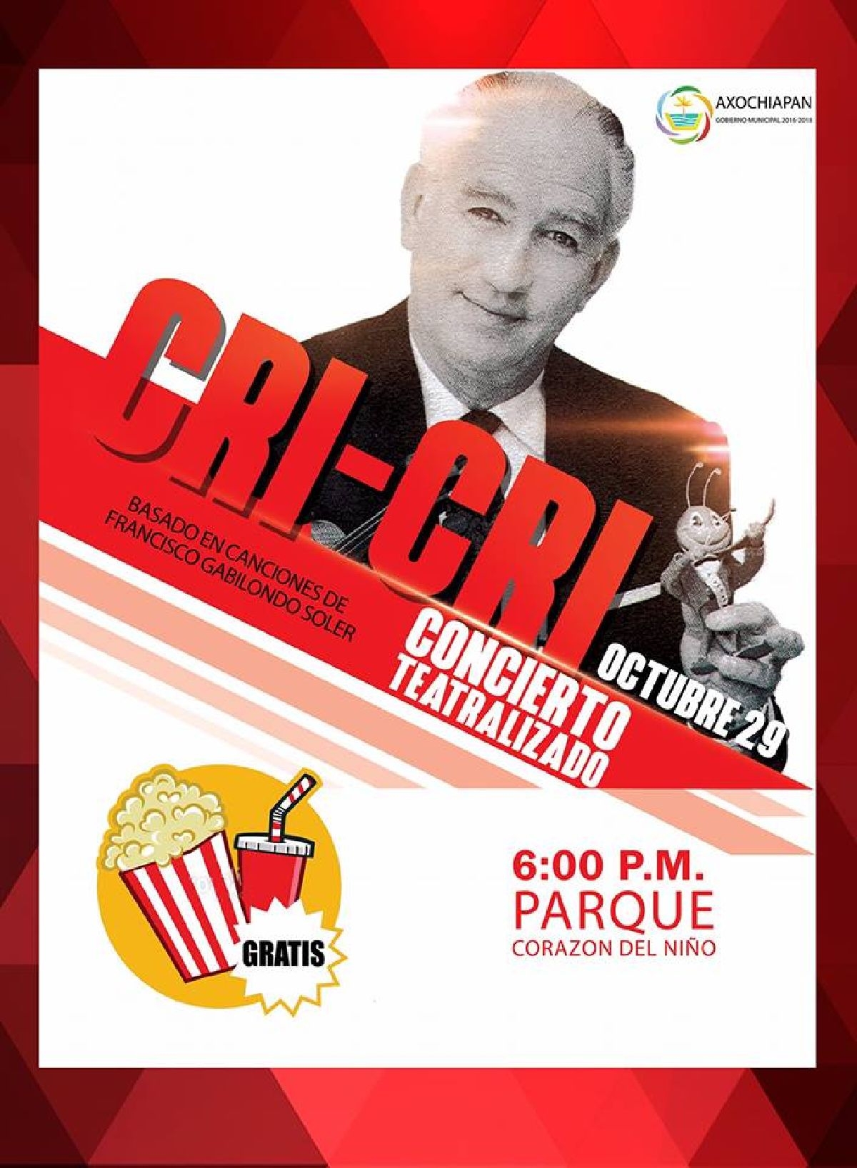 Presentarán concierto teatral de “Cri-Cri” en Axochiapan