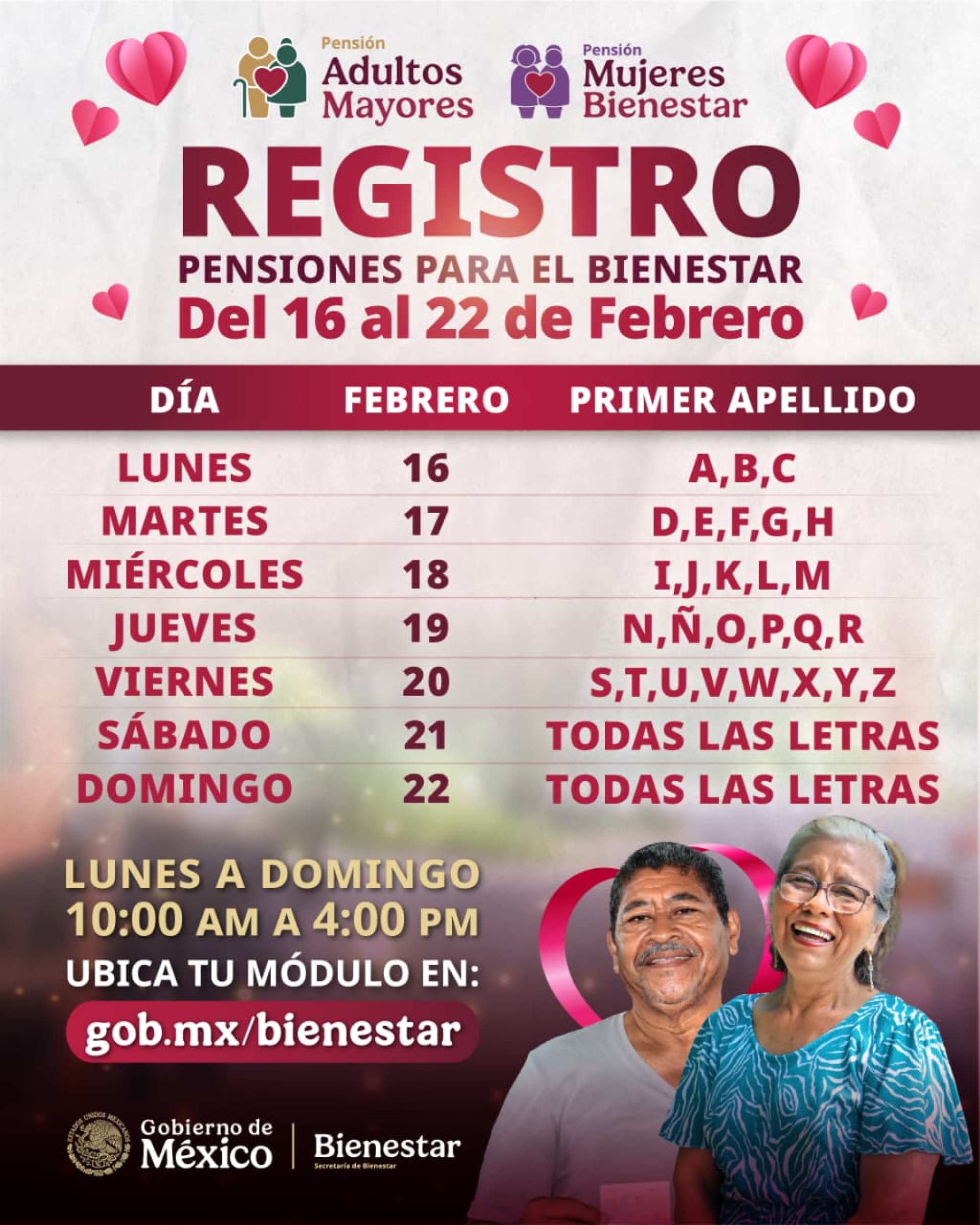 Realiza Secretaría de Bienestar registro a las pensiones Mujeres Bienestar y Adultos Mayores