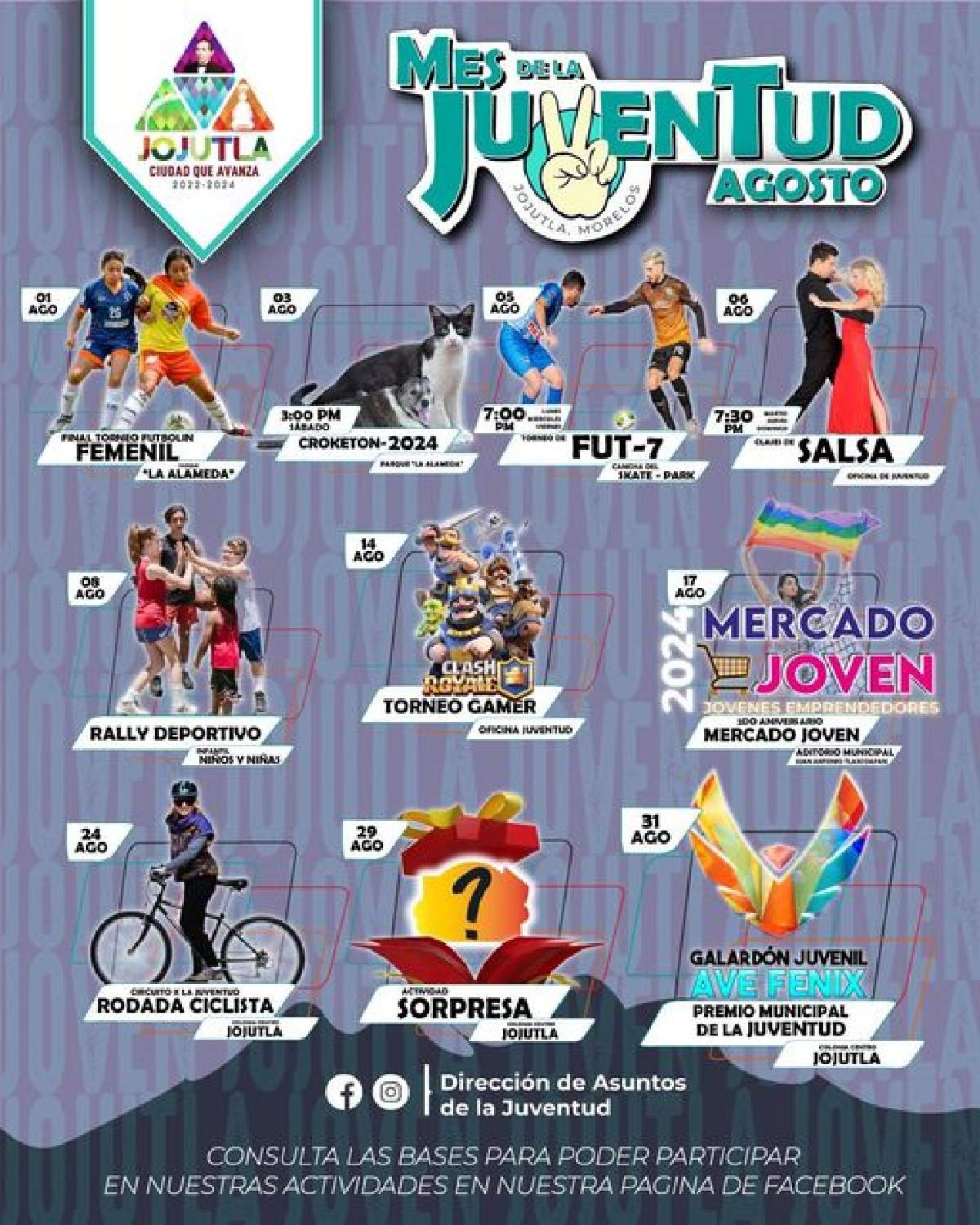 Anuncian actividades con motivo del mes de la juventud