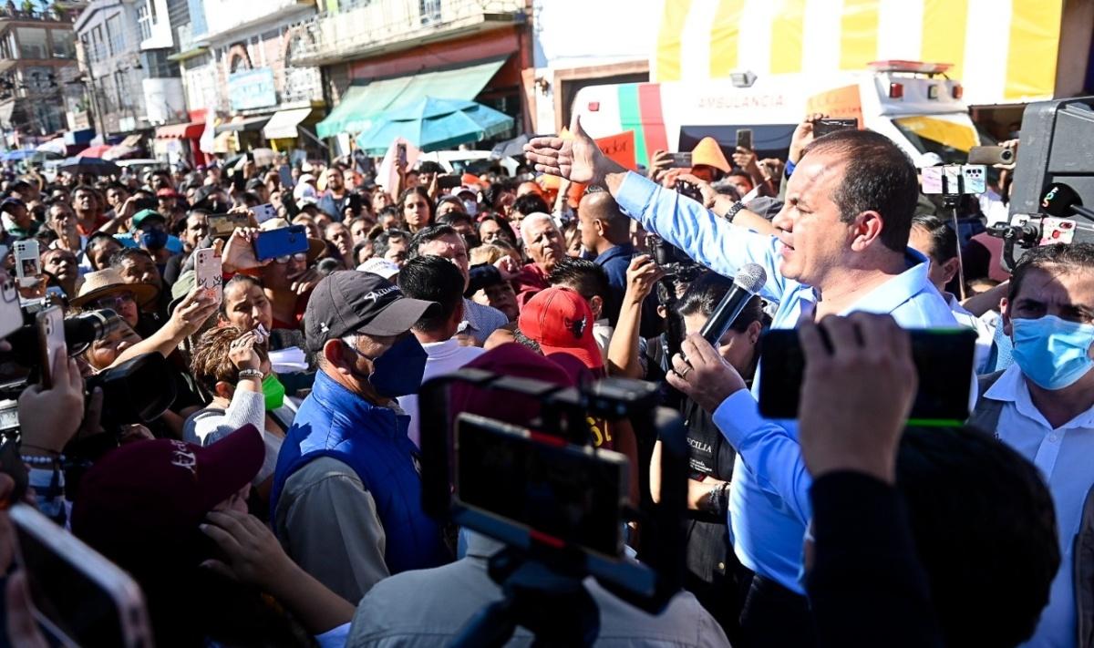 Presenta Cuauhtémoc Blanco a comerciantes del mercado 'Hermenegildo Galeana' de Cuautla apoyos para remodelación y reactivación de negocios
