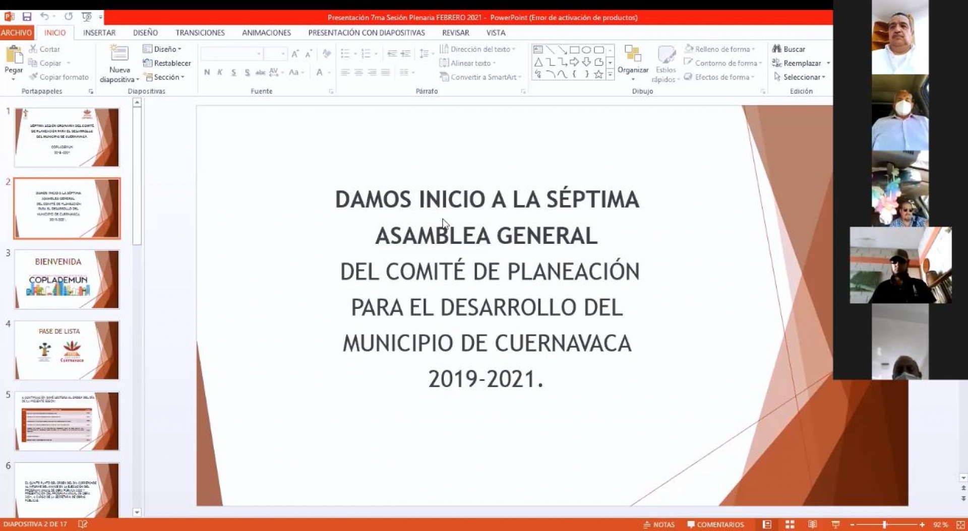 Séptima asamblea general del Coplademun en Cuernavaca