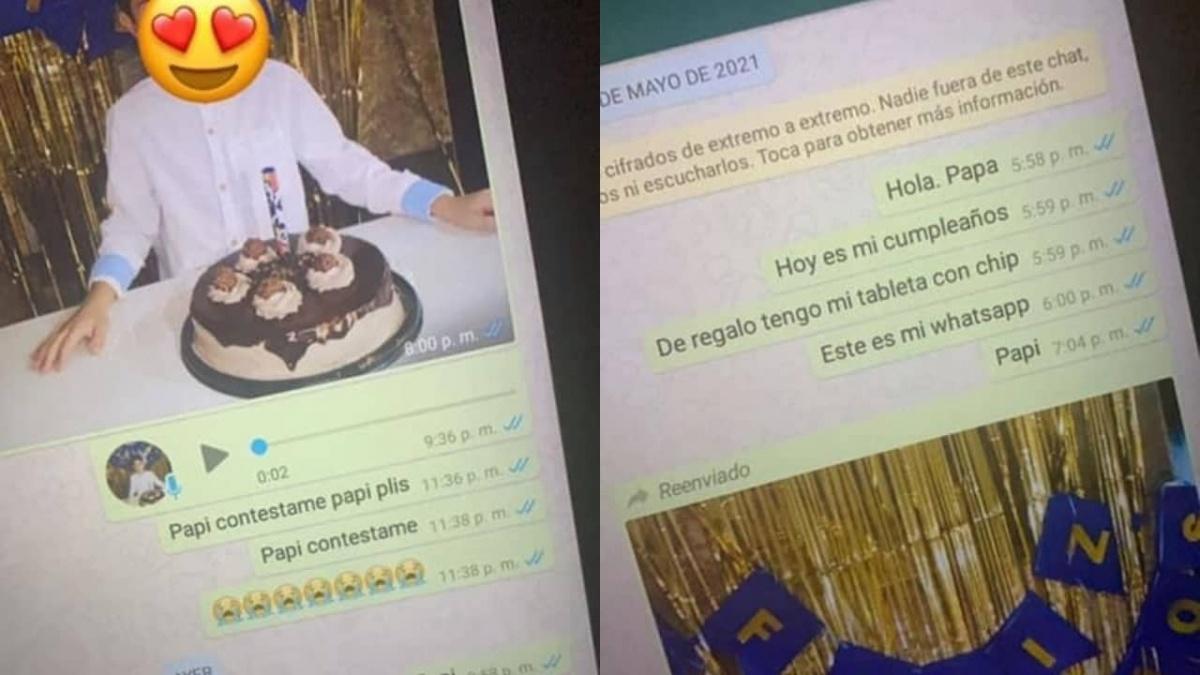 Papá deja "en VISTO" a su hijo en su cumpleaños