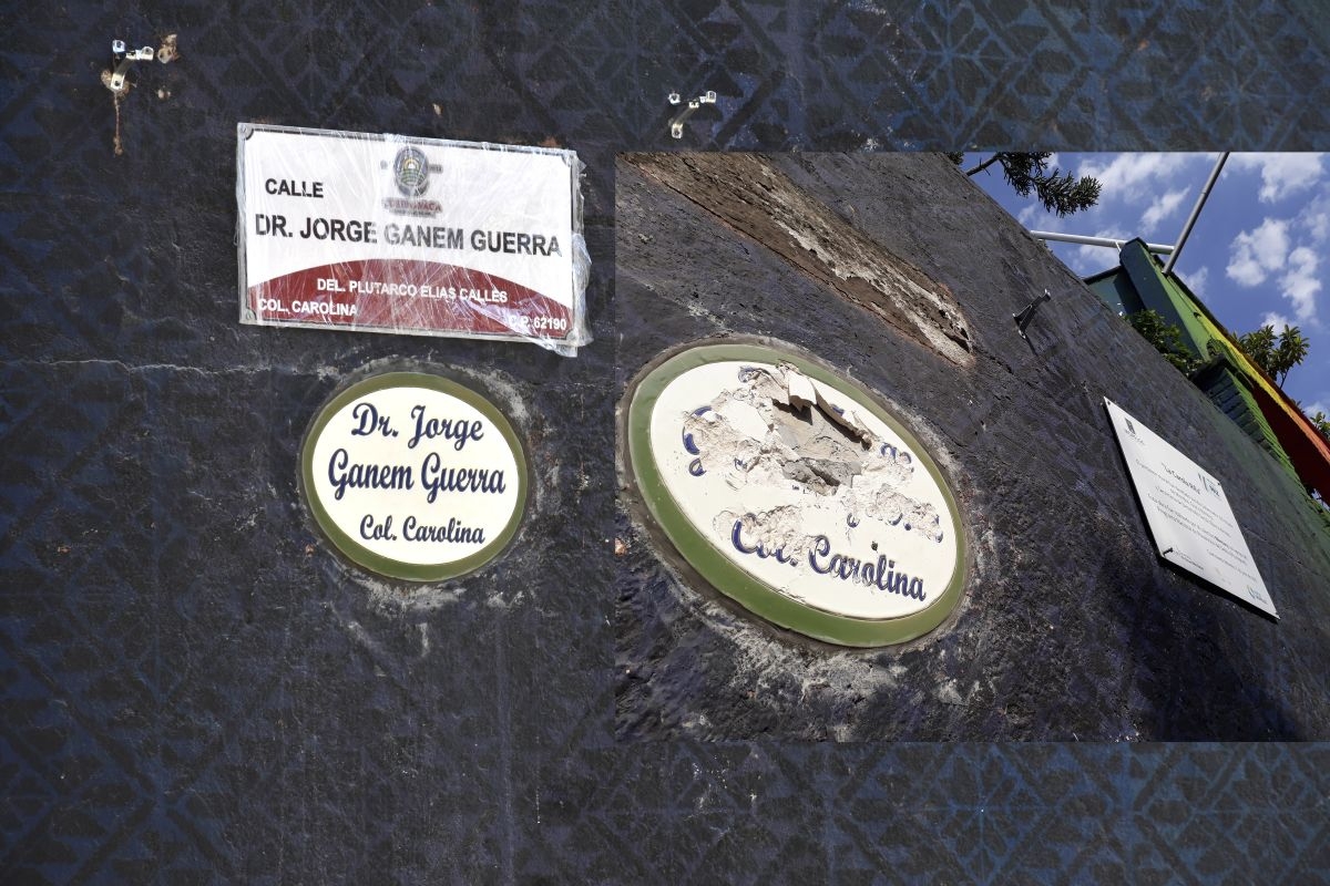 Vandalizan placa y medallón del doctor Jorge Gánem Guerra