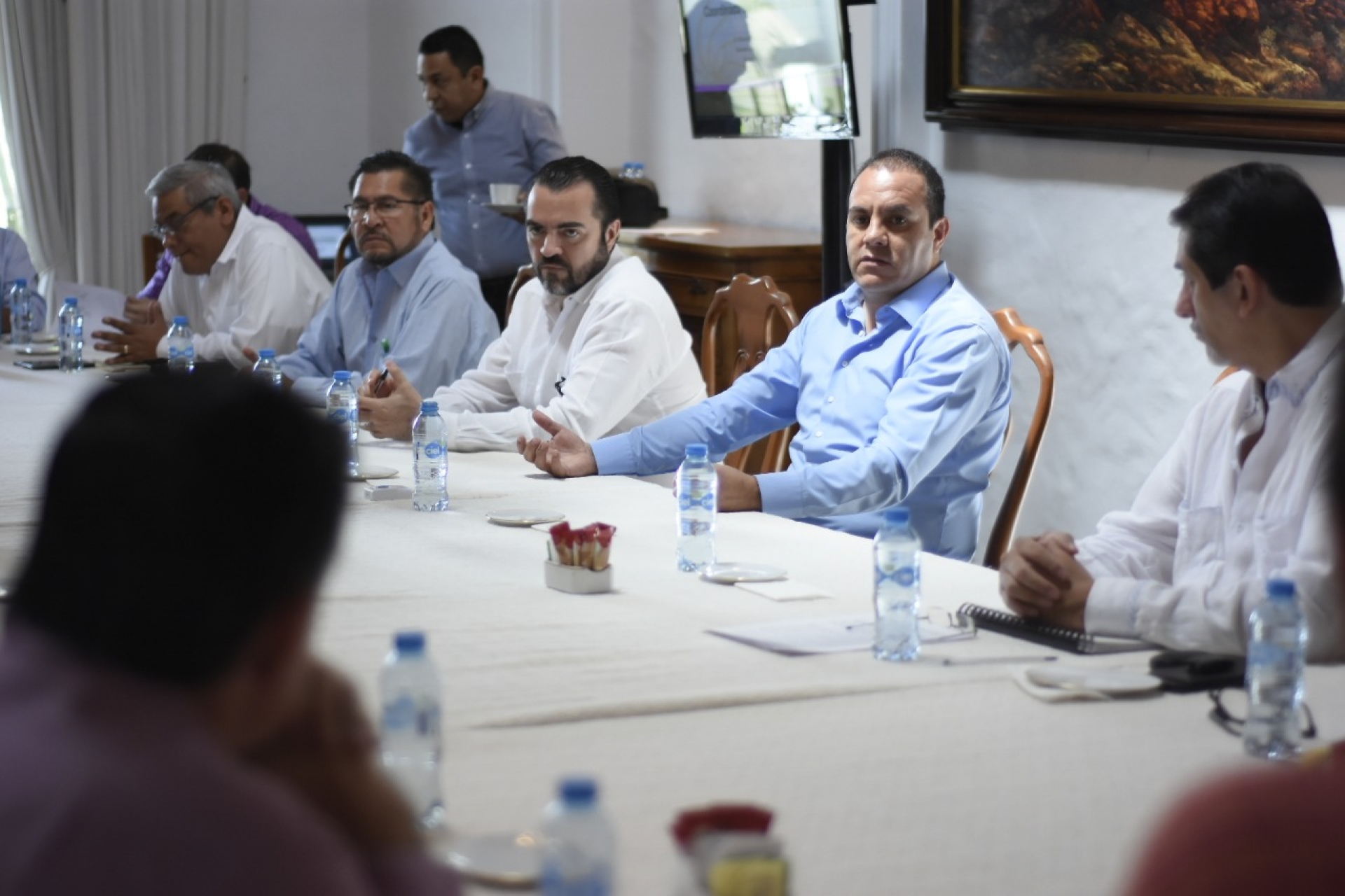 Encabeza Cuauhtémoc Blanco reunión de gabinete para atender la emergencia sanitaria