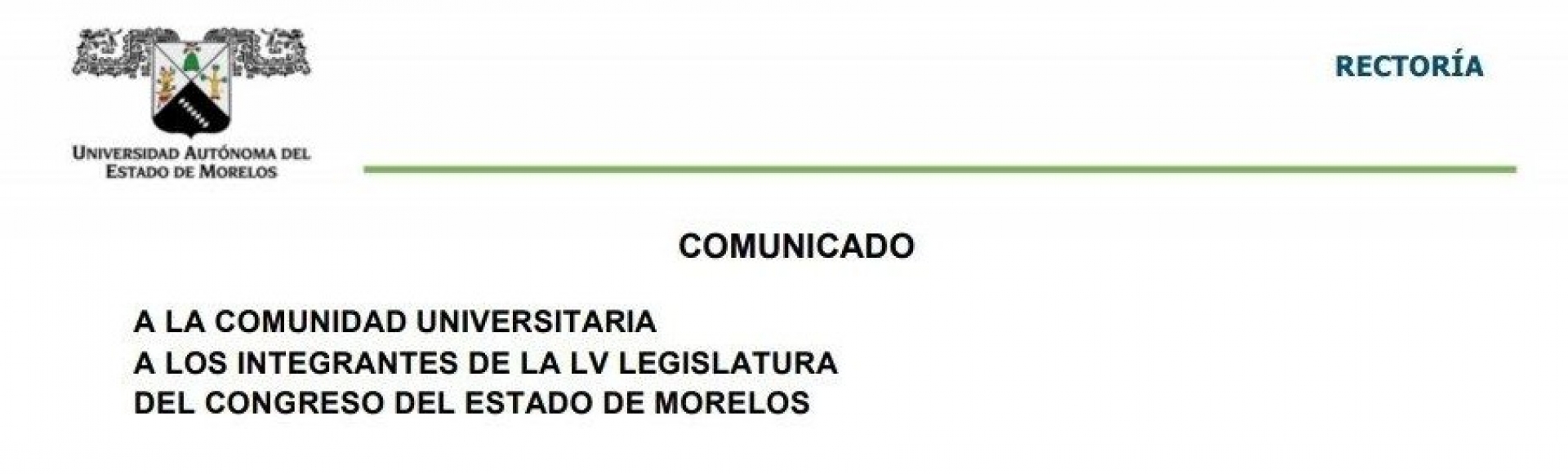Pide UAEM a Congreso diálogo respecto a designación de titular de OIC