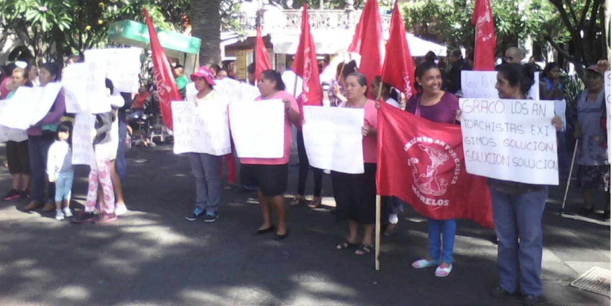 Vuelven a protestar antorchistas en el centro histórico