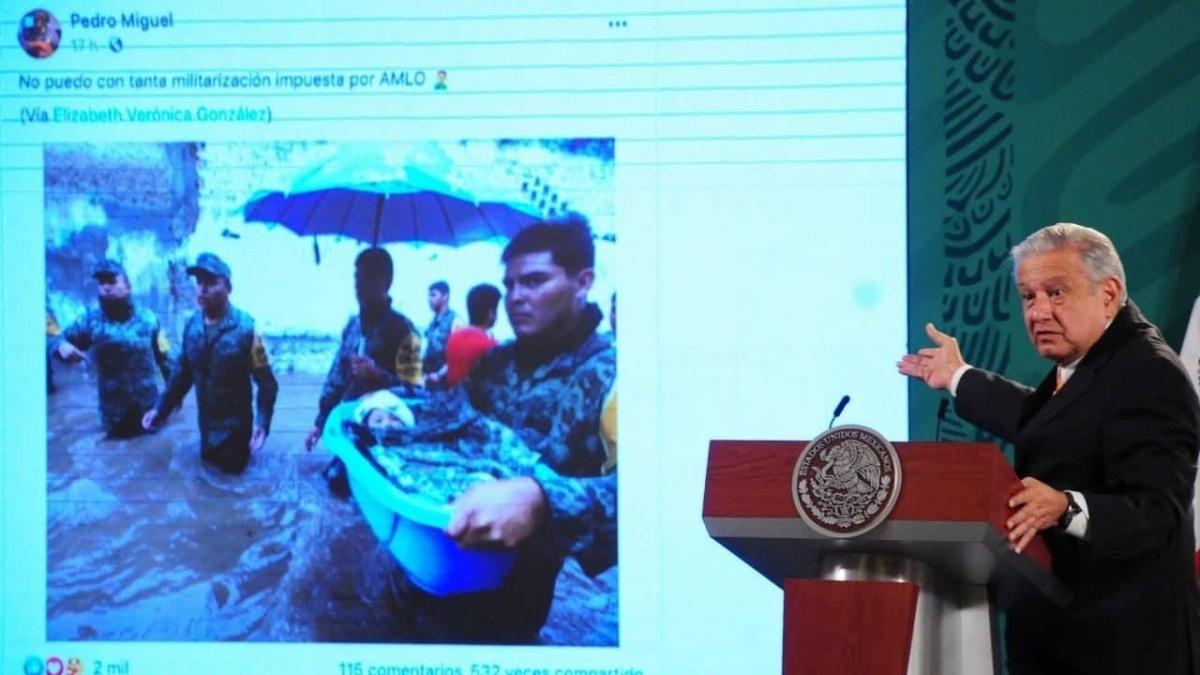 AMLO niega militarización del país, reconoce labor del Ejército