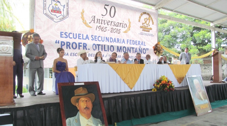 Celebra la secundaria “Otilio Montaño” 50 años de fundación