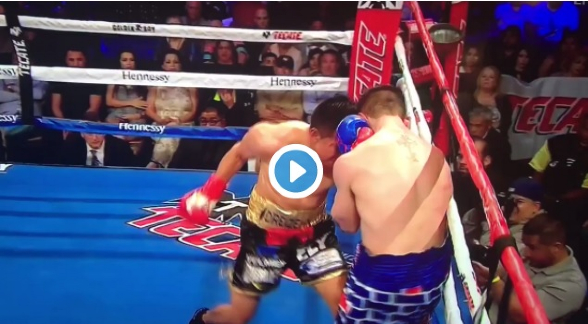 Boxeador estadounidense usa short que alude al muro fronterizo y cae noqueado frente a mexicano (VIDEO)