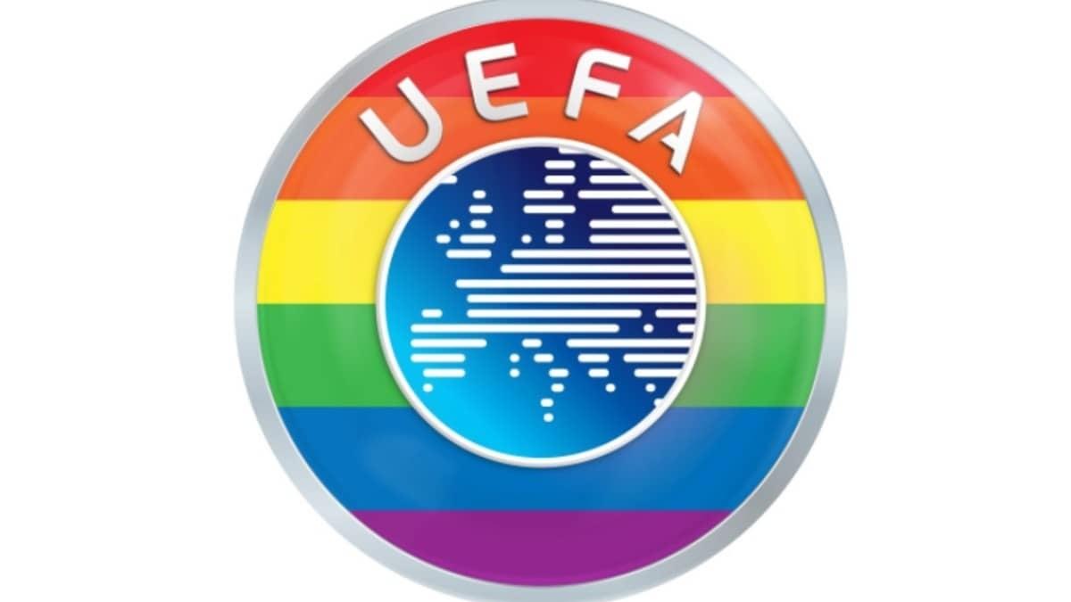 La UEFA viste su logo con los colores del "arcoíris"