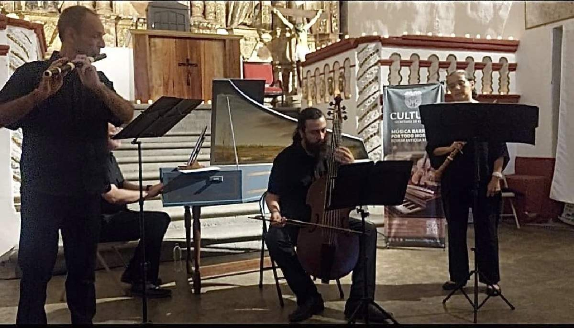 Fomentan arte y cultura en Pazulco mediante concierto de música barroca