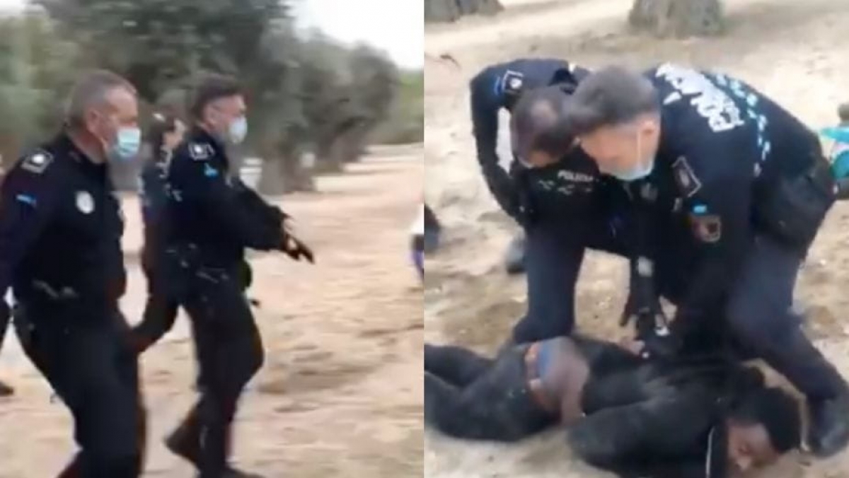 Policías interrumpen una fiesta, golpean y arrojan al suelo a los invitados