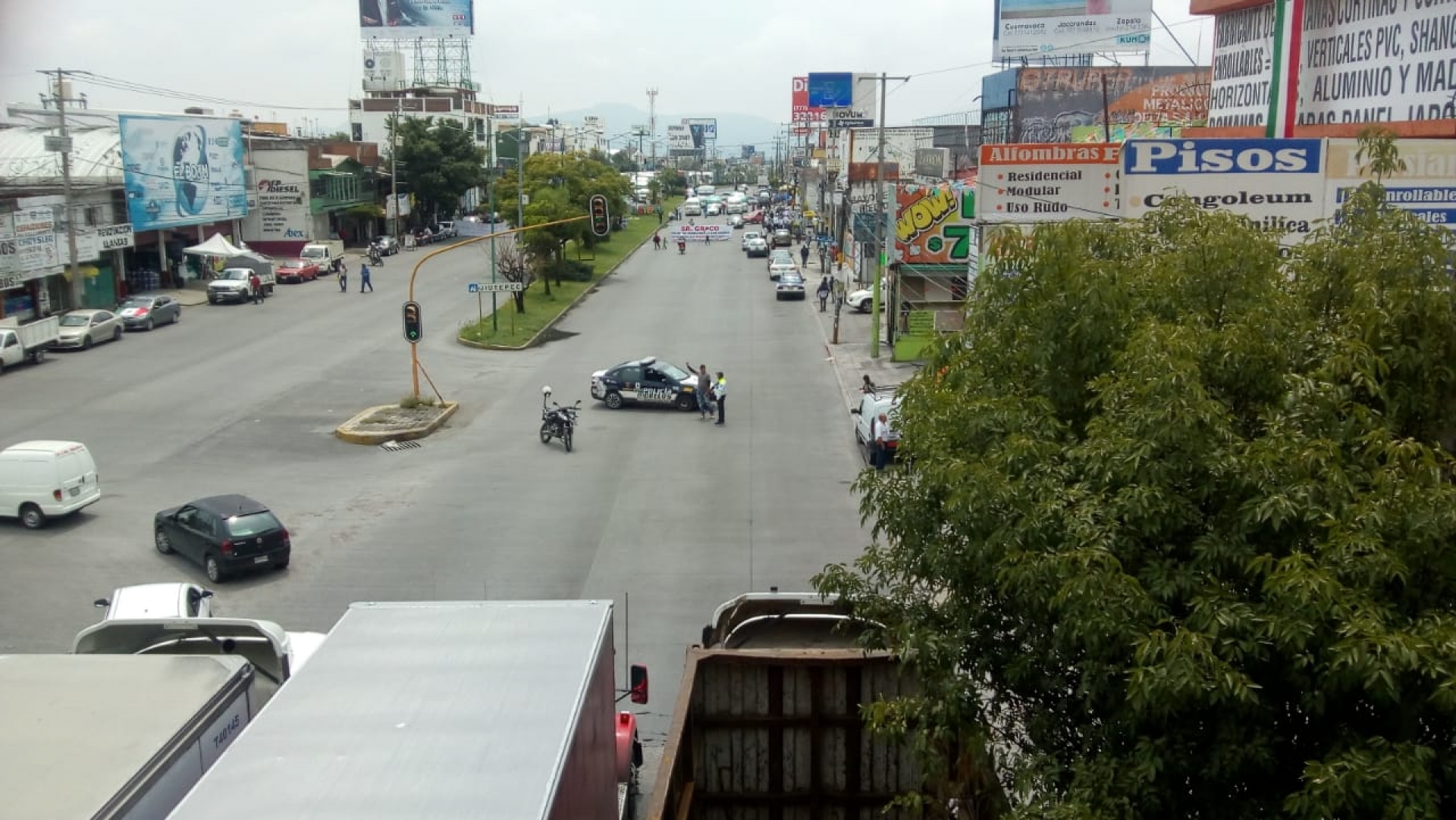 Se manifiestan transportistas de la Ruta 13 de Yautepec