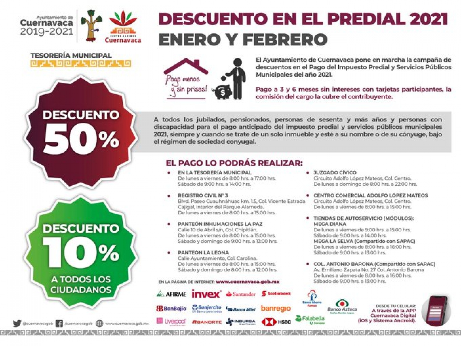 Facilita Ayuntamiento de Cuernavaca a contribuyentes pago de servicios