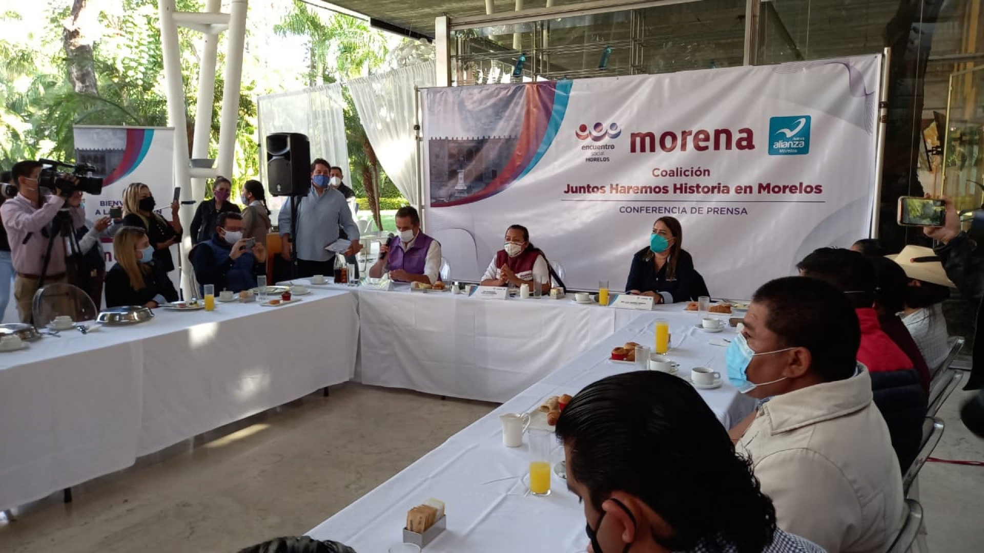 Presentan PES, Morena y NA coalición 'Juntos Haremos Historia'