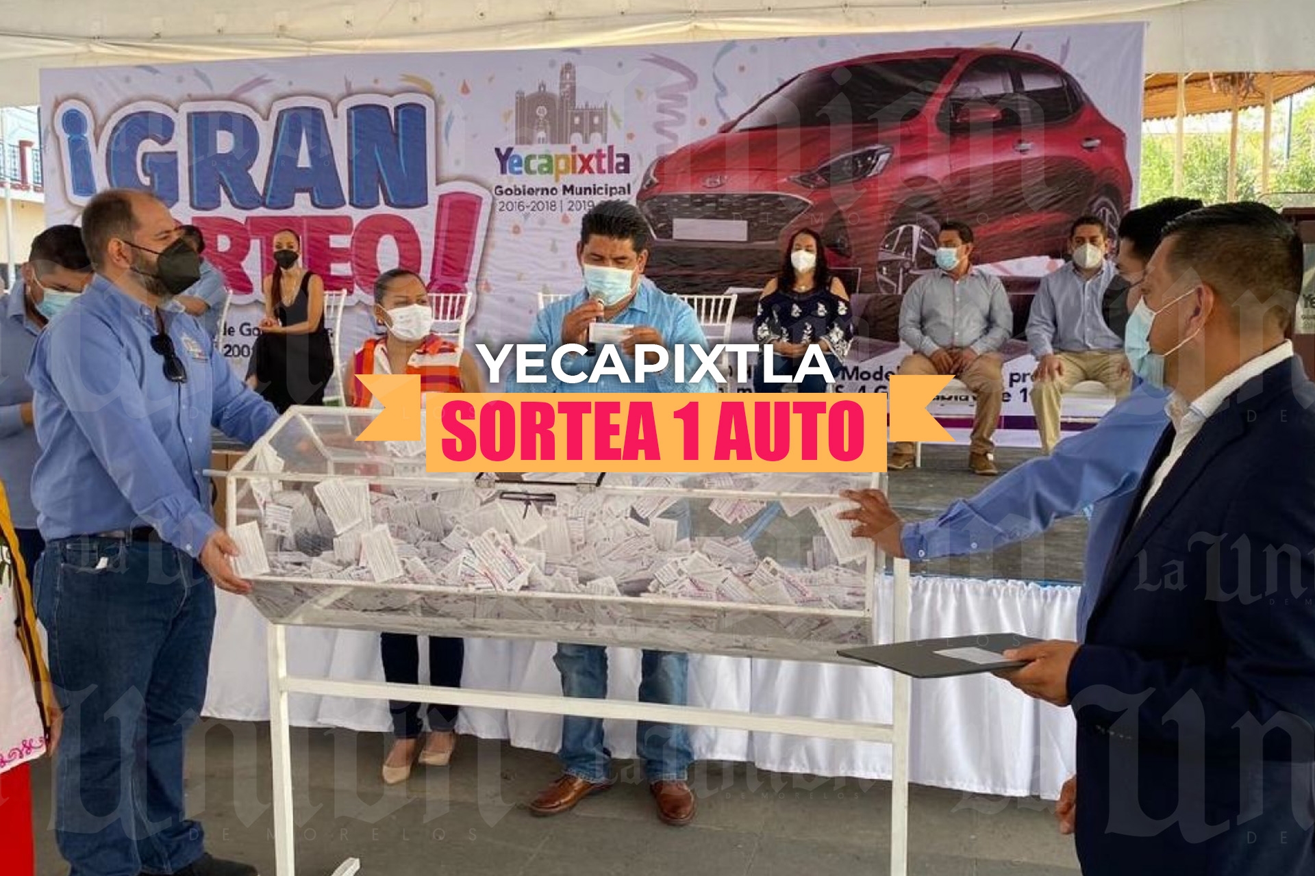 Sortean un auto y cinco laptops para contribuyentes de Yecapixtla