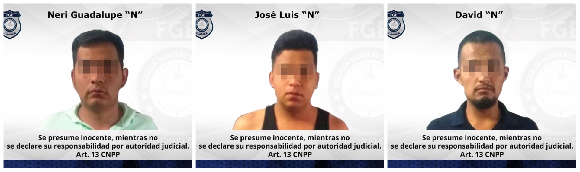 Prisión preventiva para trío asegurado con 61 dosis de 'cristal' en Jojutla