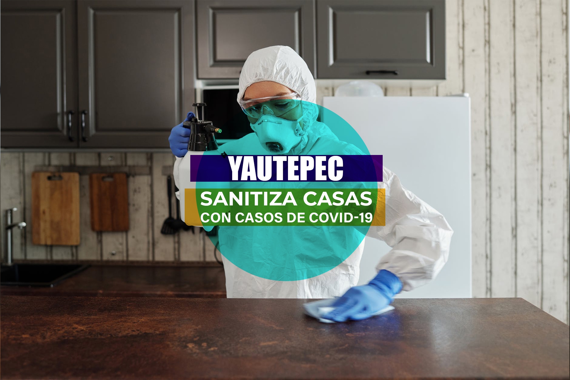 Sanitizan domicilios con casos de covid-19 en Yautepec
