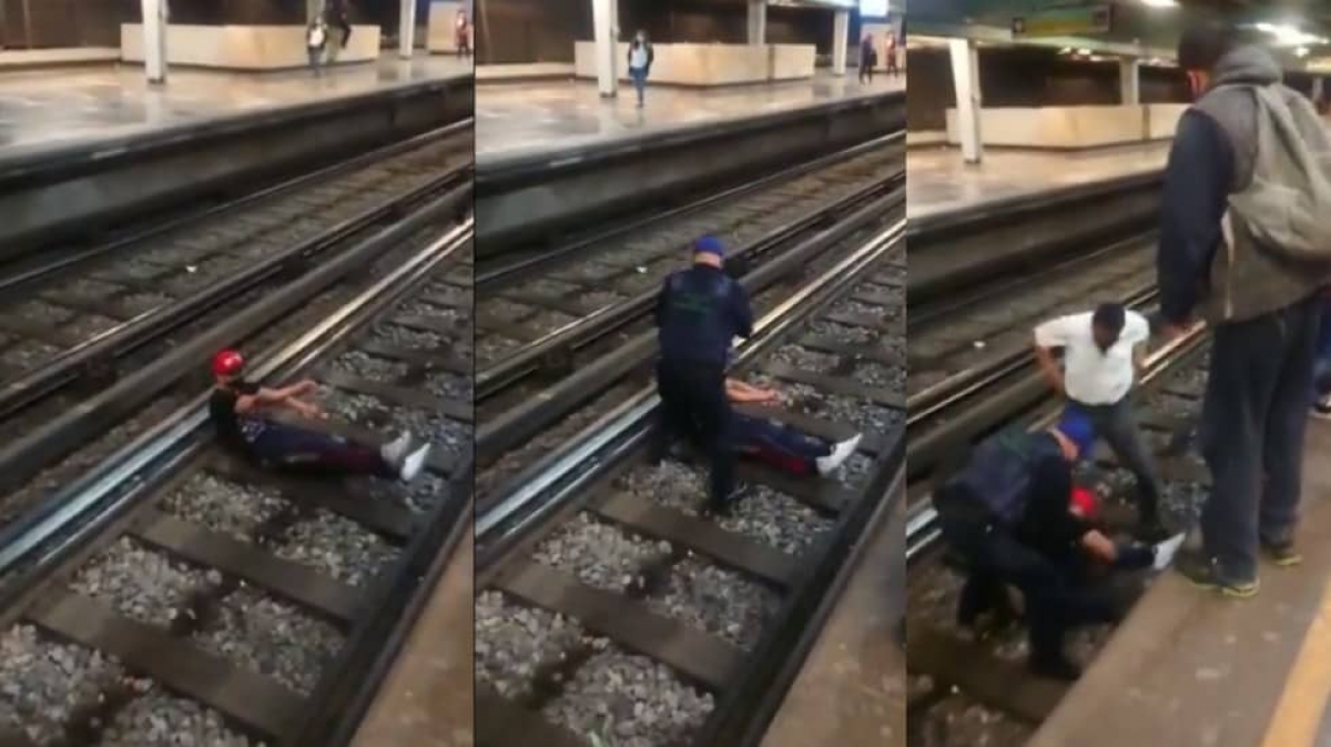 Hombre cae a las vías del Metro en la CDMX