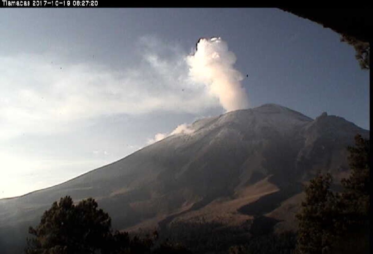 Sube a 480 las exhalaciones en el Popocatépetl