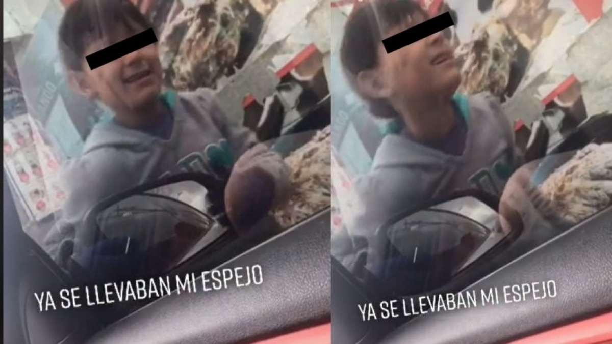 Cachan a niñas intentando robar piezas de un automóvil