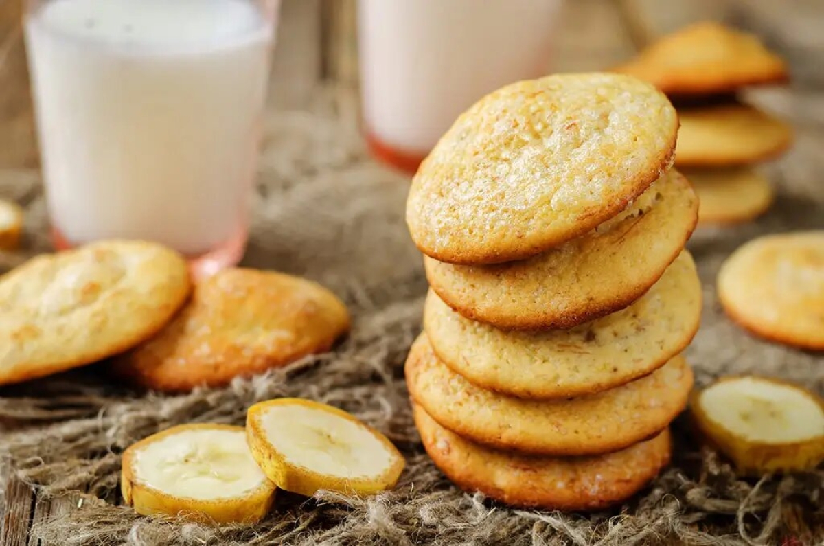 Deliciosas galletas de plátano, el postre perfecto para acompañar el café del desayuno