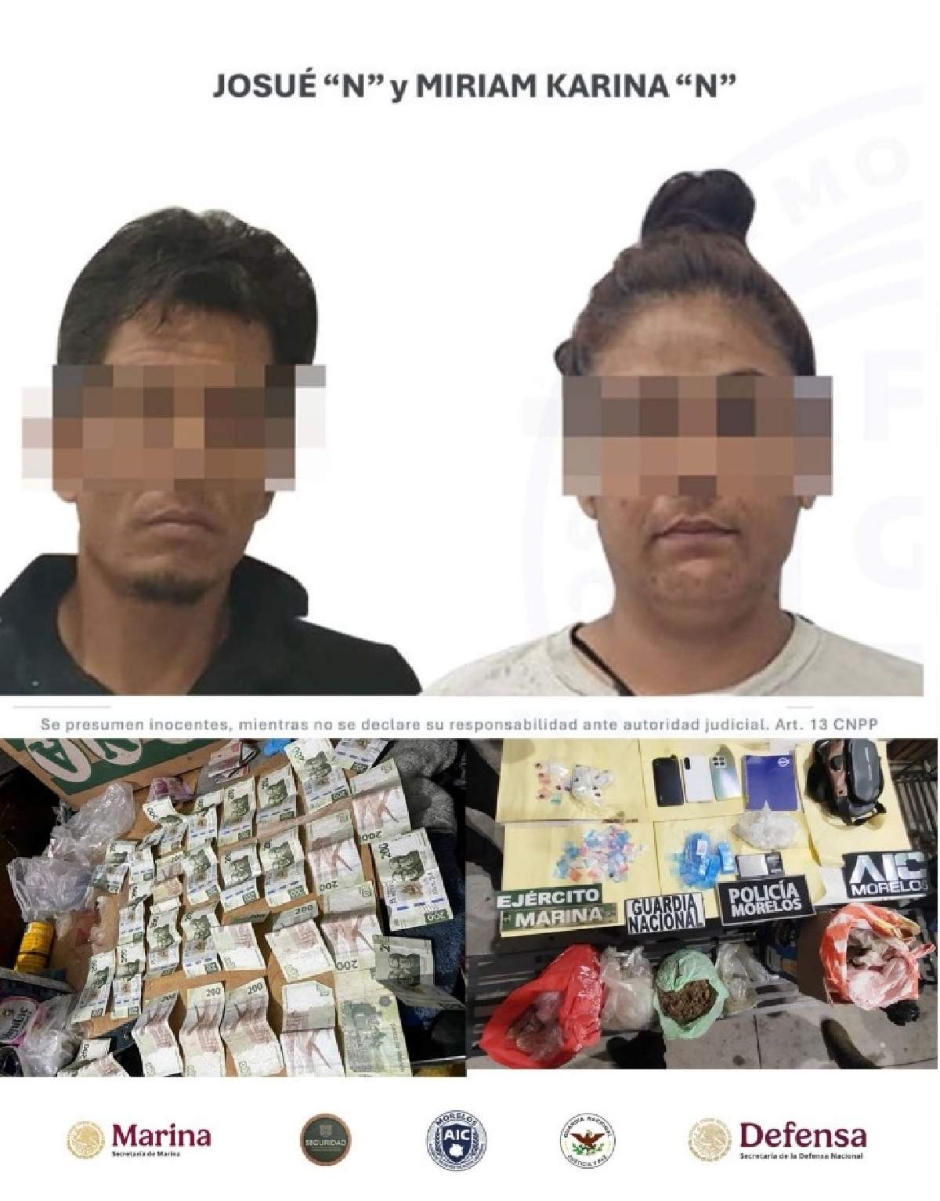 Vinculan a pareja acusada de narcomenudeo