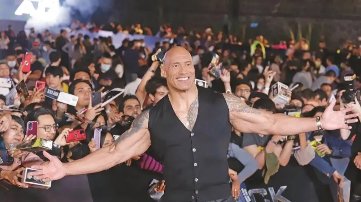 Dwayne Johnson 'La Roca' llega a México para presentar 'Black Adam'