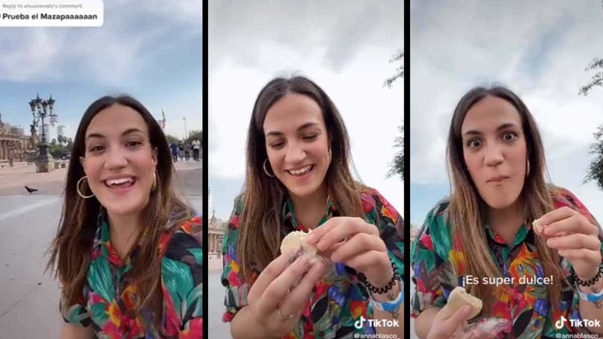 Joven española prueba por primera vez el mazapán y se vuelve viral