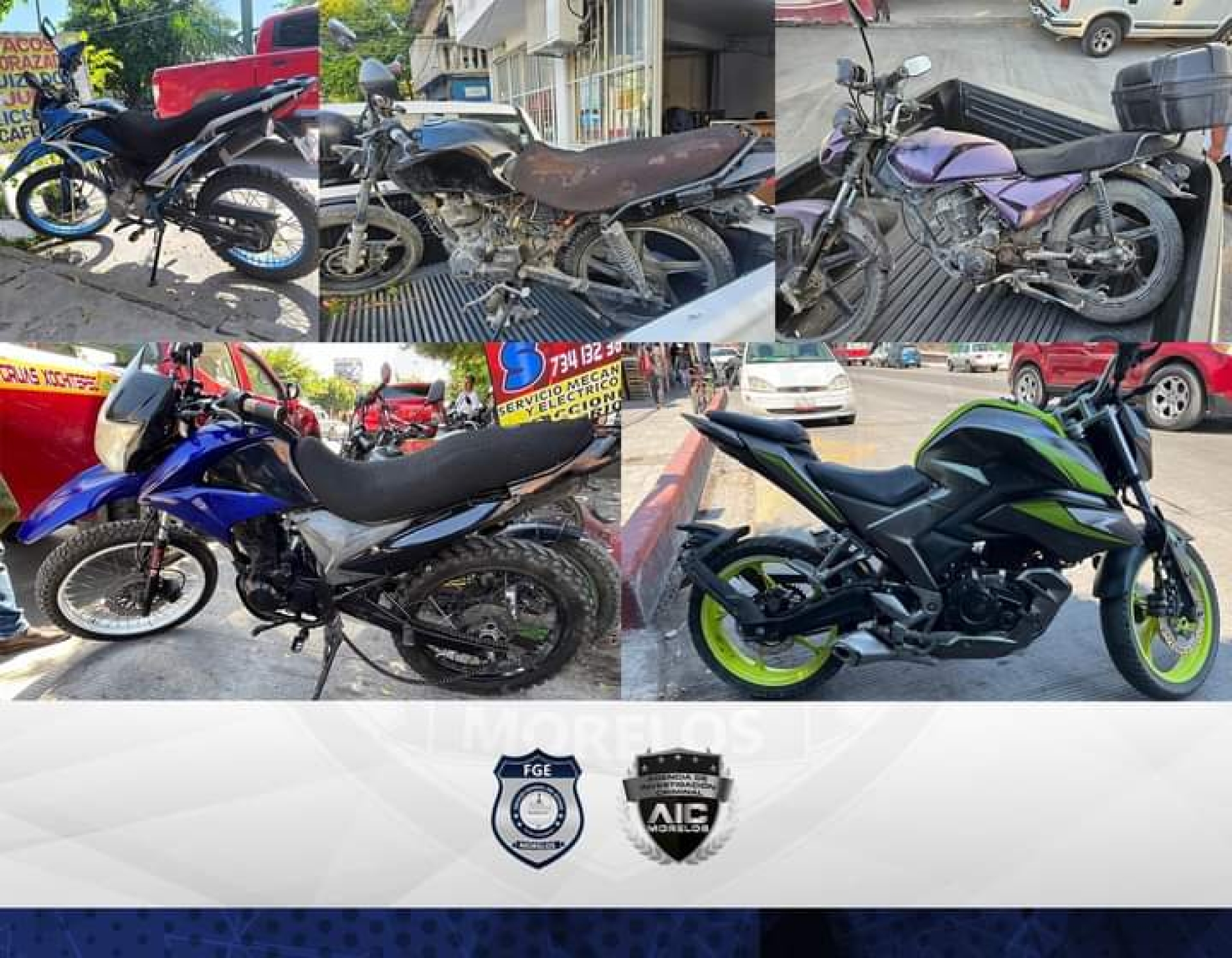 Hallan cinco motos abandonadas en la zona sur