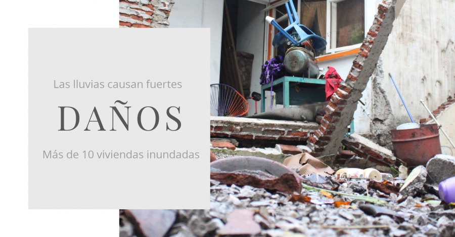 Por lo menos diez viviendas se inundaron en Cuernavaca la madrugada de ayer