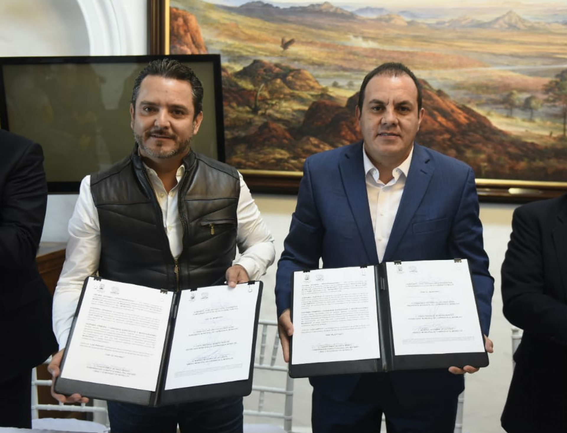Cuauhtémoc Blanco y Antonio Villalobos firman convenio para implementar Mando Coordinado