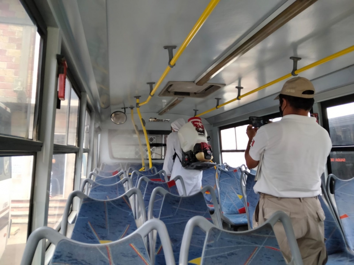 Intensifica SMyT jornadas de desinfección en 'rutas'