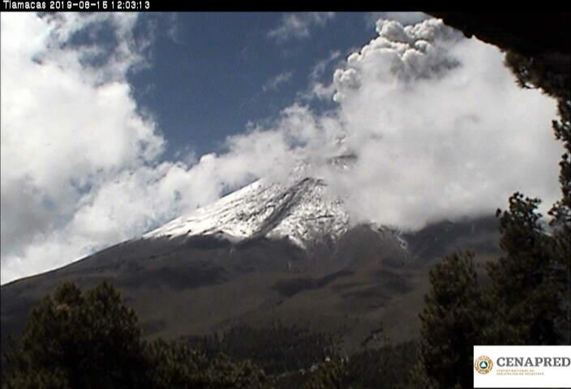 Incrementa actividad del volcán Popocatépetl