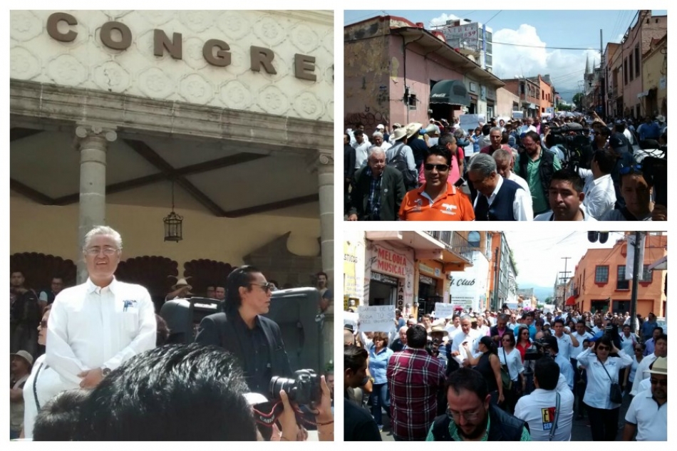 Se manifiestan estudiantes de la UAEM en contra de la ley anticorrupción