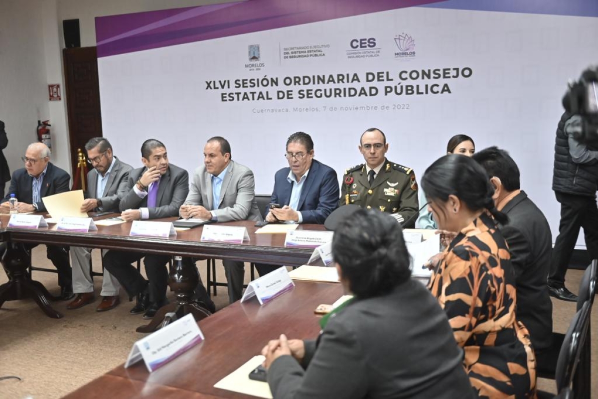 Encabeza gobernador XLVI sesión ordinaria del Consejo Estatal de Seguridad Pública