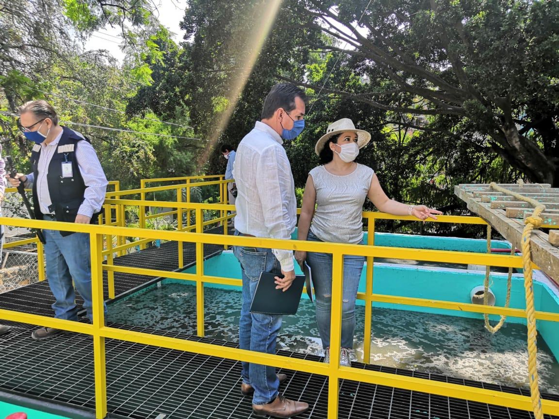 Realizan SAPAC y CEAGUA recorrido por planta de tratamiento en sacatierra