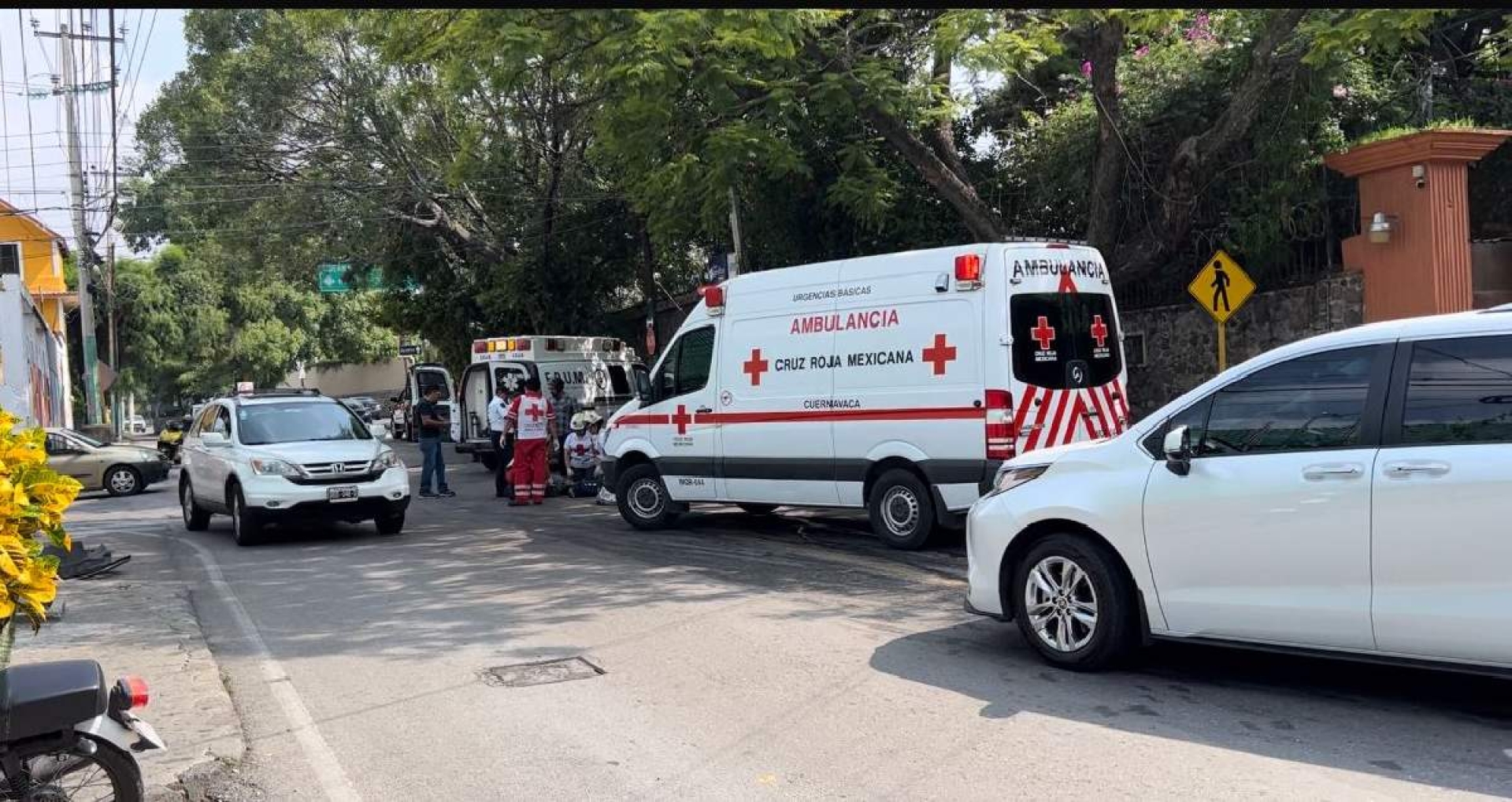 Resultó lesionada durante un choque