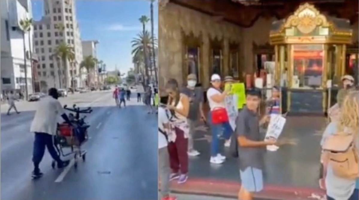 "Estoy vacunado" Indigente responde a grupo antivacunas y los deja en ridículo