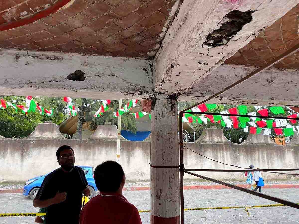 Inhabilitan jacalón de Tlayacapan por daños causado por el sismo