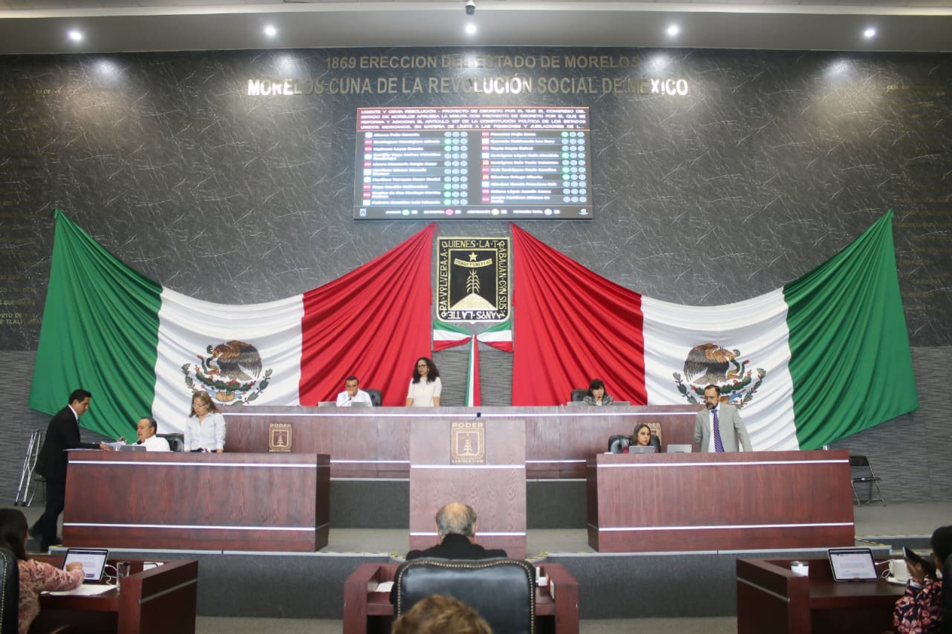 Congreso de Morelos da voto a favor de reformas federales del 'Plan B' y del tope a pensiones en entes públicos