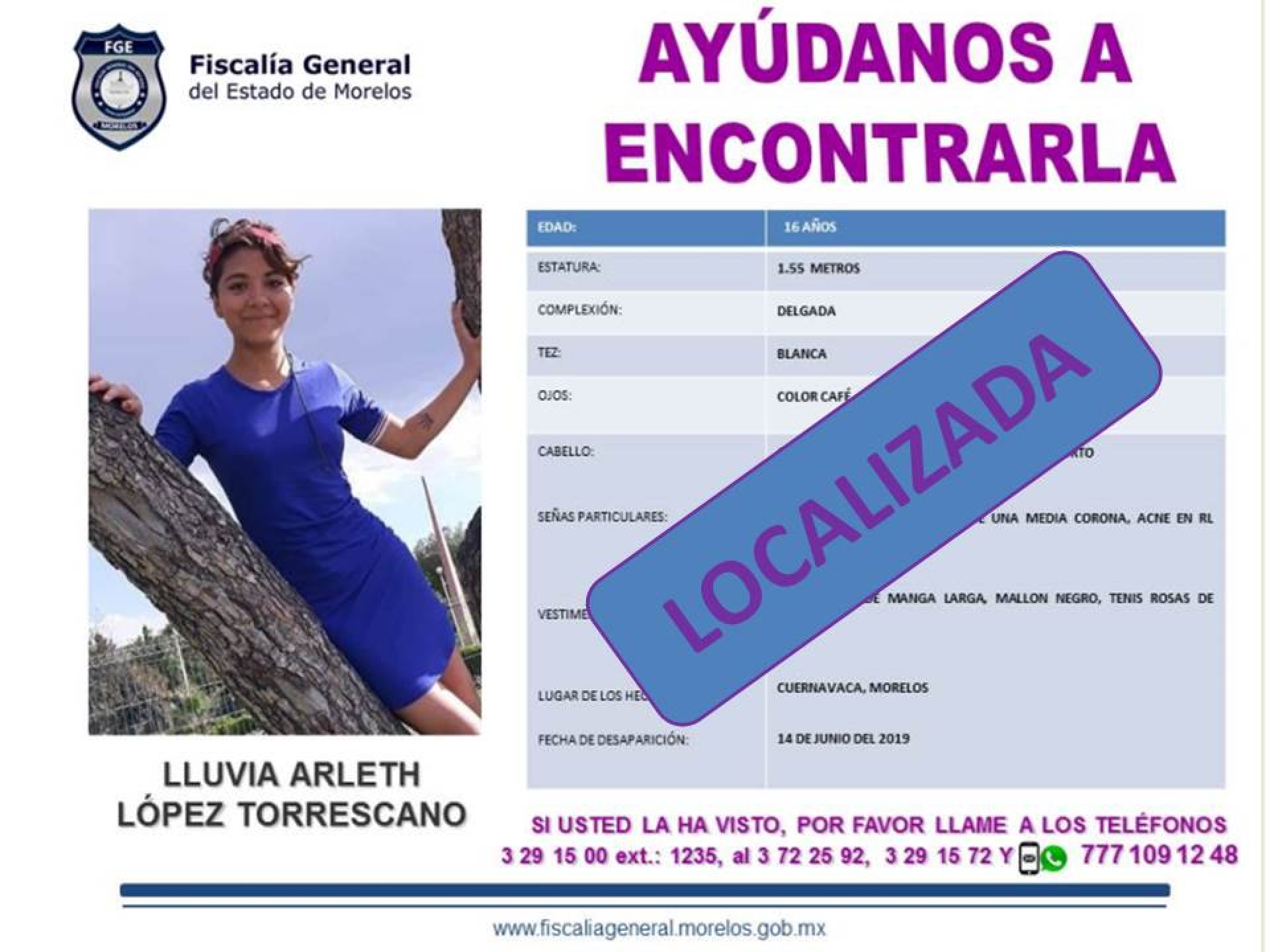 Se cumplen ocho días de la desaparición de una adolescente