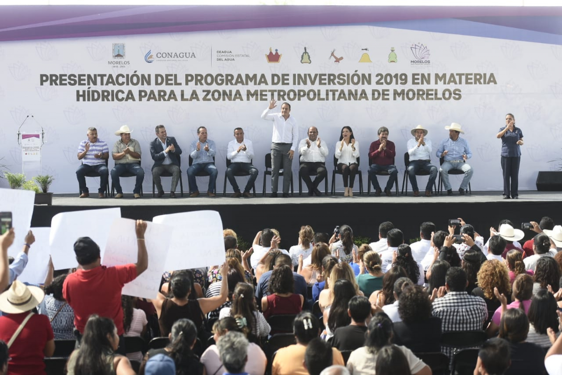 Encabeza gobernador presentación del programa de inversión 2019 en materia hídrica