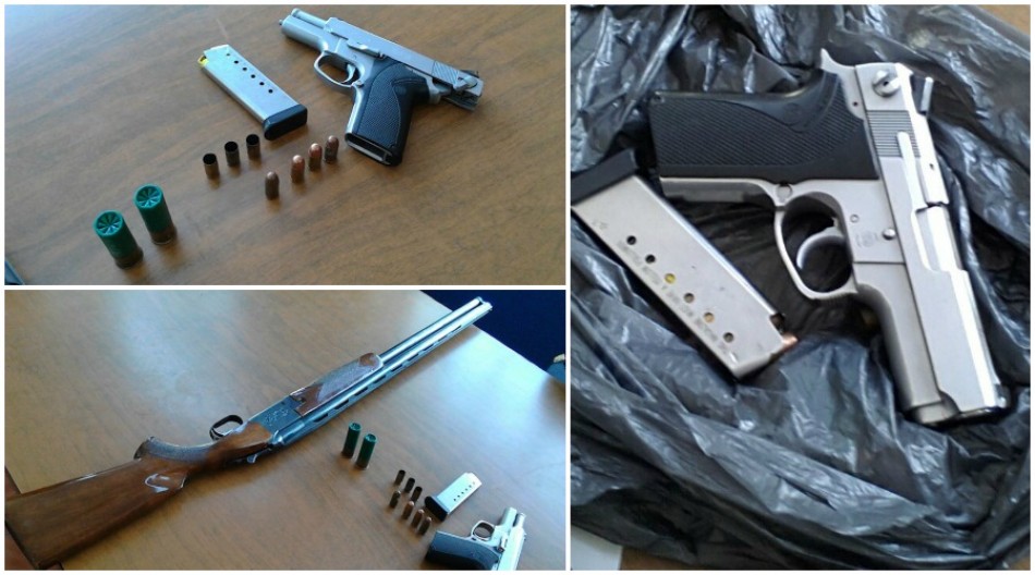 Arrestan a un hombre en posesión de una pistola y una escopeta