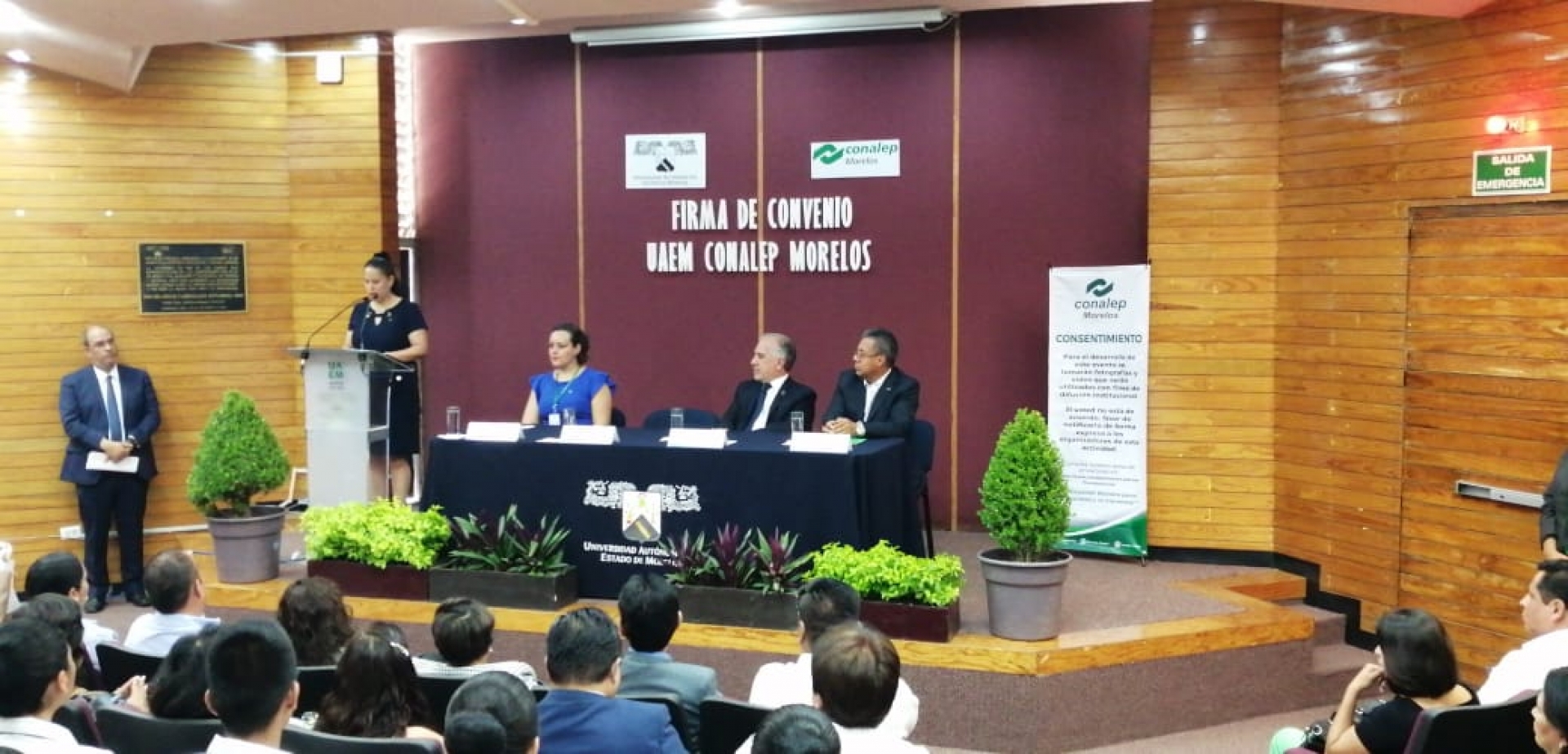 Se lleva a cabo firma de convenio entre UAEM y Conalep Morelos