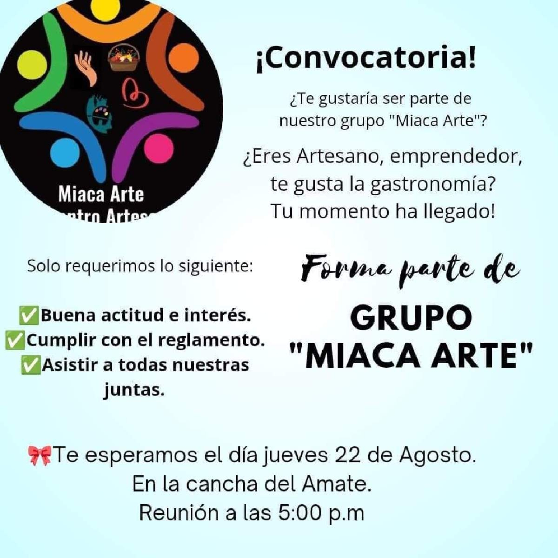 Lanzan convocatoria para sumarse a 'Miaca Arte'