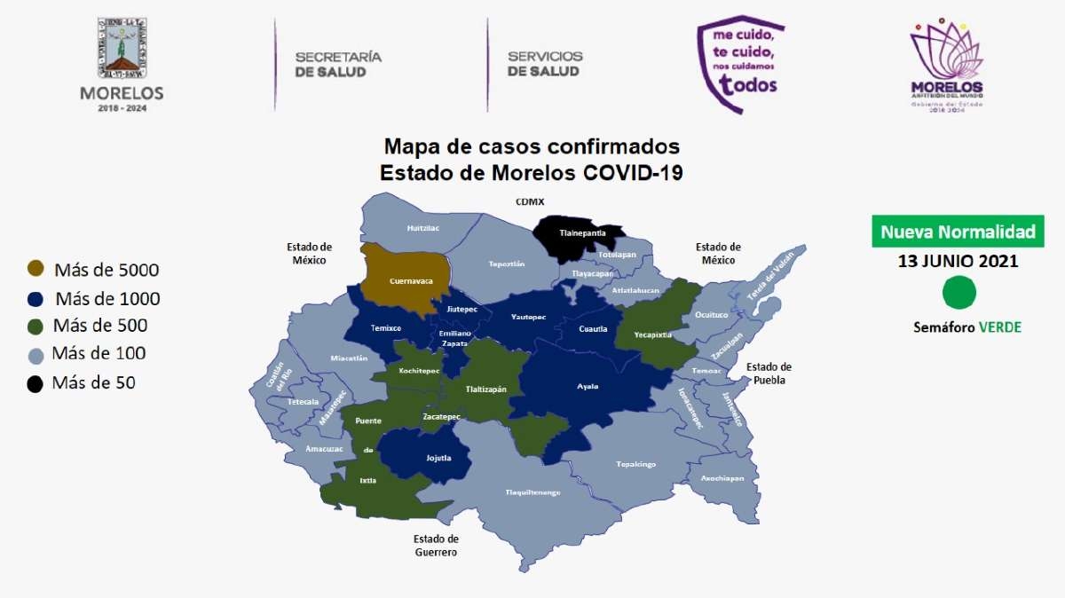 Se registran 16 nuevos casos de covid en la región sur de Morelos