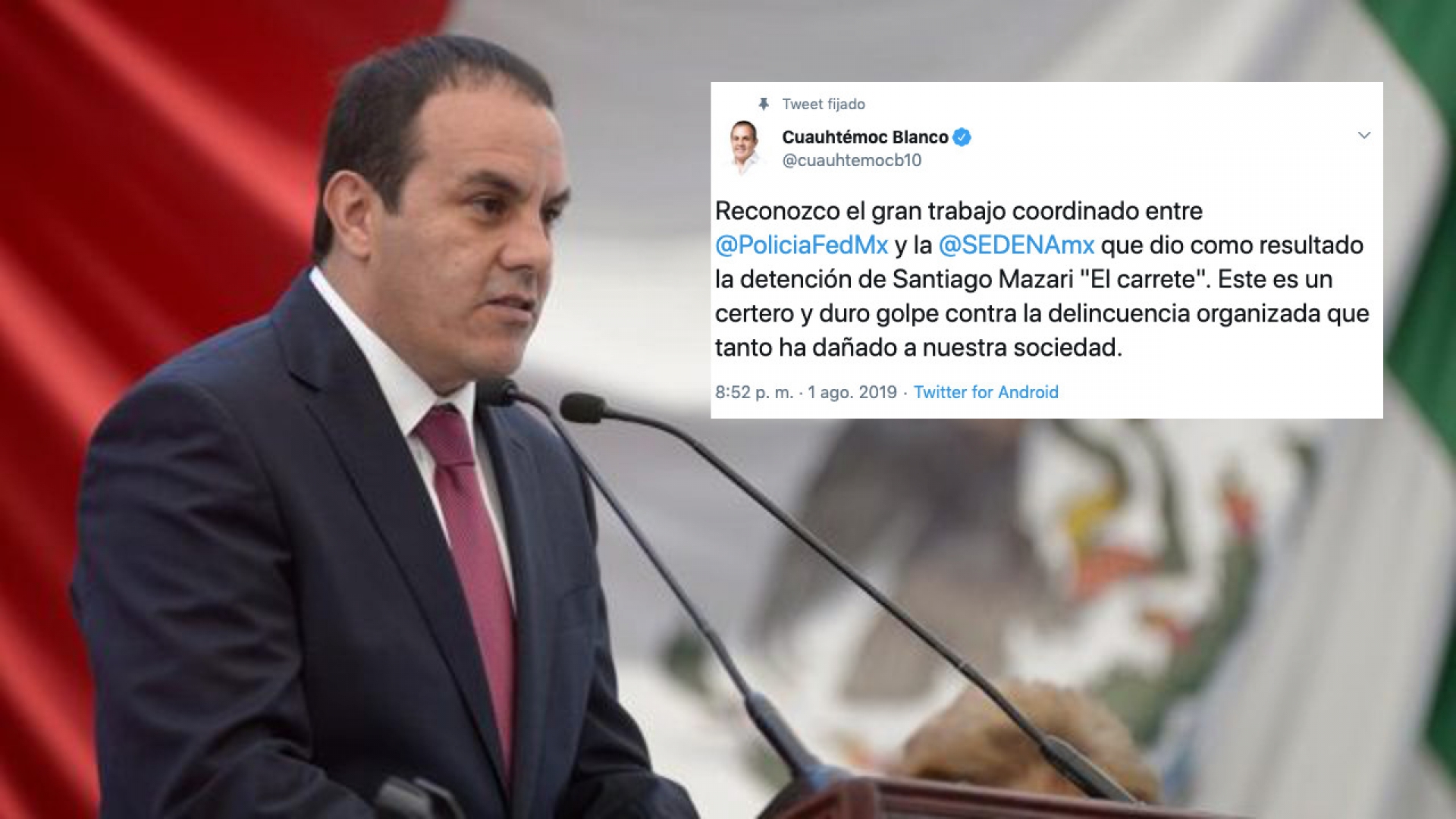 Reconoce gobernador trabajo coordinado de fuerzas federales en la captura de “El Carrete”*