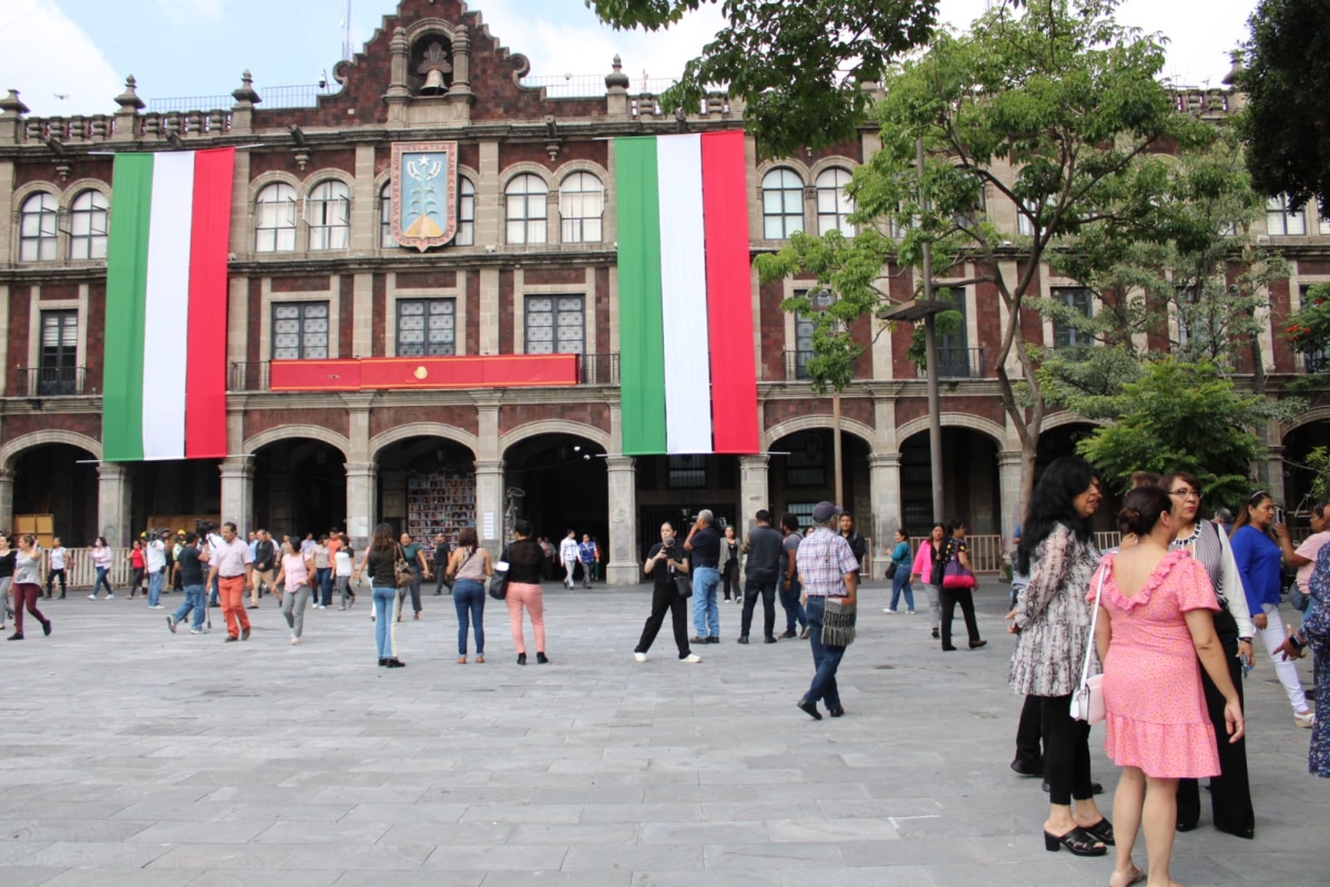 Realizan 'Segundo Simulacro Nacional 2023' en palacio de gobierno